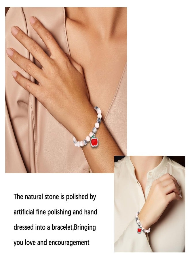 Vanleonet Teacher appreciation gifts,Teacher Day Gifts, Natural Stone Bracelet gifts for women - Image 2